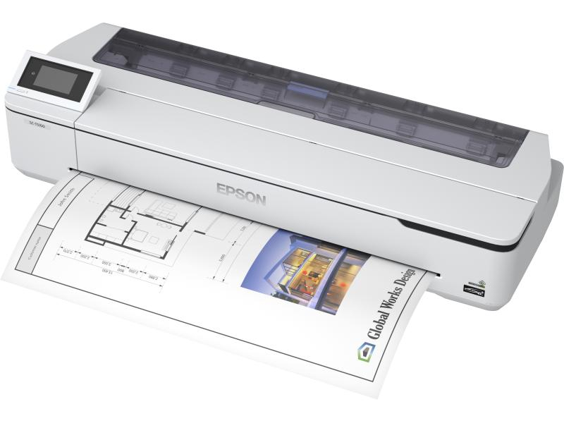 Epson Grossformatdrucker SureColor SC-T5100N, Verbindungsmöglichkeiten: LAN; Wi-Fi Direct; WLAN; USB, Druckertyp: Farbig, Drucktechnik: Tintenstrahl, Total Fassungsvermögen Papierzuführungen: 1 Seiten, Funktionen: Drucken, Anzahl Papierzuführungen (in