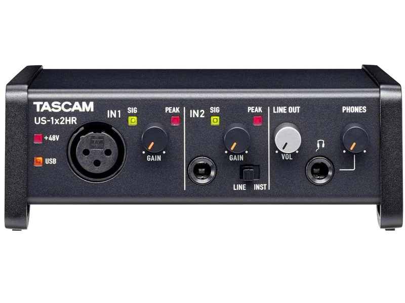 Tascam Audio Interface US-1x2HR, Mic-/Linekanäle: 2, Abtastrate: 192 kHz, Samplingtiefe: 24 bit