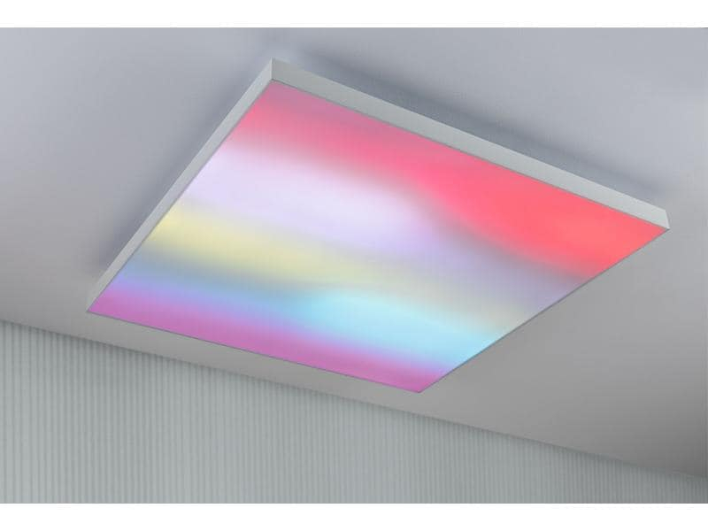 Paulmann Deckenleuchte LED Panel Velora Rainbow, 31 W, RGBW, Weiss, Leuchten Kategorie: Panel, Betriebsart: Netzbetrieb, Lampensockel: LED fest verbaut, Farbtemperatur Kelvin: 3000 bis 6500 K, Dimmbar: dimmbar, Farbwiedergabeindex CRI: 80