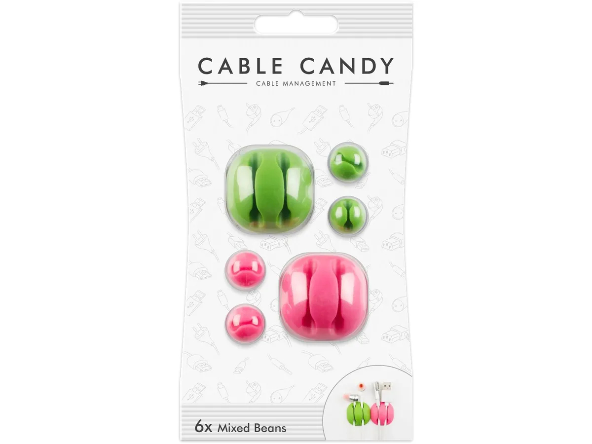 CANDY CABLE Mixed Beans, 6x à 3 49.CC023 grün, pink