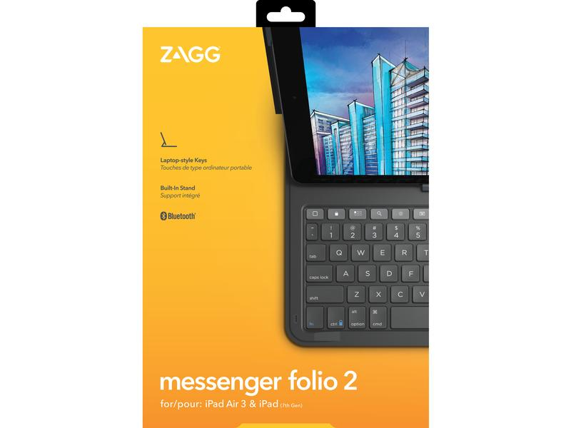 ZAGG Messenger Folio 2 for iPad 103007174 10.2/10.5 (2020),Charcoal,CH