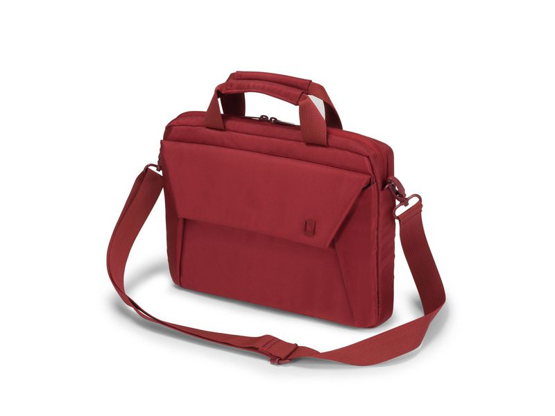 DICOTA Notebook Tasche Slim EDGE Taschenart: Aktentasche, Tragemöglichkeit: Handgriff, Schultergurt, Farbe: Rot, Bildschirmdiagonale: 11.6 ", Zusatzfächer: Dokumentenfach, Material: Polyester , Zusatzfächer