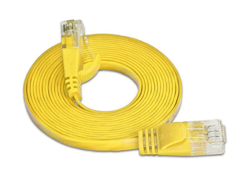 Wirewin Slimpatchkabel Cat 6, UTP, 0.1 m, Gelb, Farbe: Gelb, Form: Flach, Zusatzfunktionen: Mit Klinkenschutz, Längenaufdruck auf Stecker, Länge: 0.1 m, Anschlüsse LAN: RJ45 - RJ45, Produkttyp: Slimpatchkabel