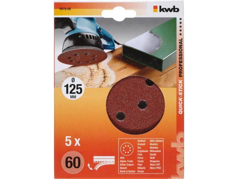 kwb Schleifscheibe 125 mm K60