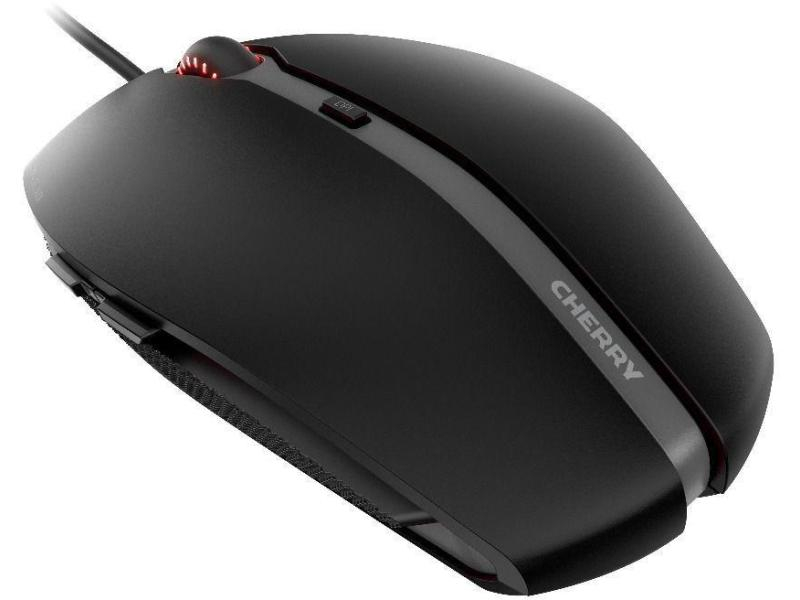 Cherry Maus Gentix 4K, Maus-Typ: Standard, Bedienungsseite: Universal, Maus Features: Scrollrad; Silent-Tasten; Umschaltbare DPI-Auflösung, Farbe: Schwarz, Verbindungsart: Verkabelt, Schnittstelle: USB