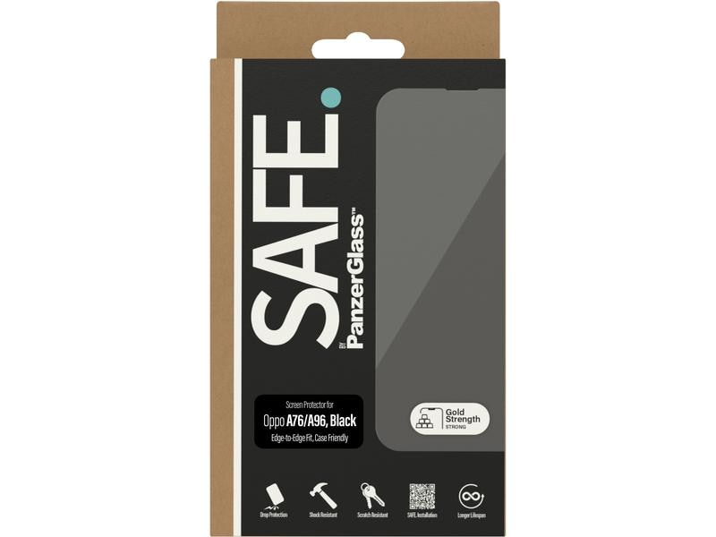 SAFE. Displayschutz Case Friendly OPPO A76/96, Mobiltelefon Kompatibilität: A96, A76, Folien Effekt: Kristallklar, Kratzfest, Verpackungseinheit: 1 Stück, Kompatible Hersteller: Oppo