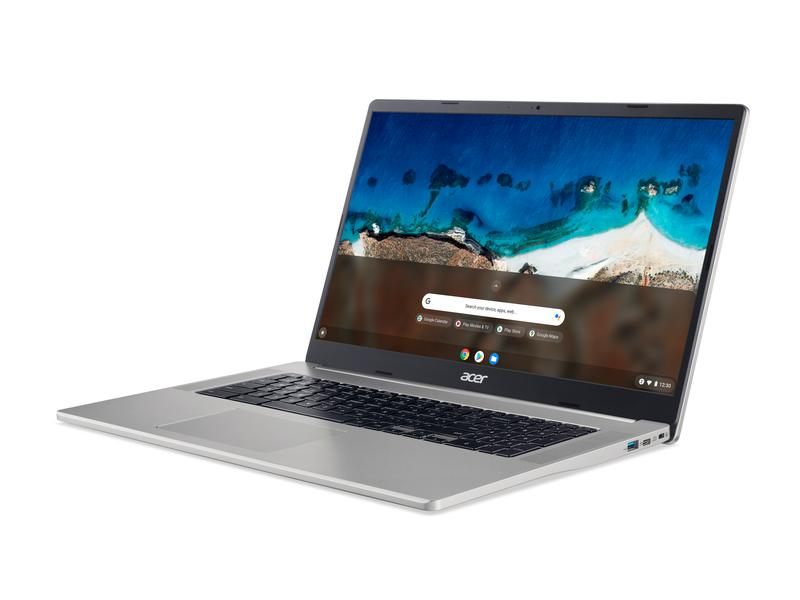 Acer Chromebook 317 (CB317-1H-P8GW), Prozessortyp: Intel Pentium Silver N6000, Speicherkapazität Total: 64 GB, Verbauter Arbeitsspeicher: 8 GB, Betriebssystem: Chrome OS, Grafikkarte Modell: Intel UHD Graphics, Bildschirmdiagonale: 17.3 "