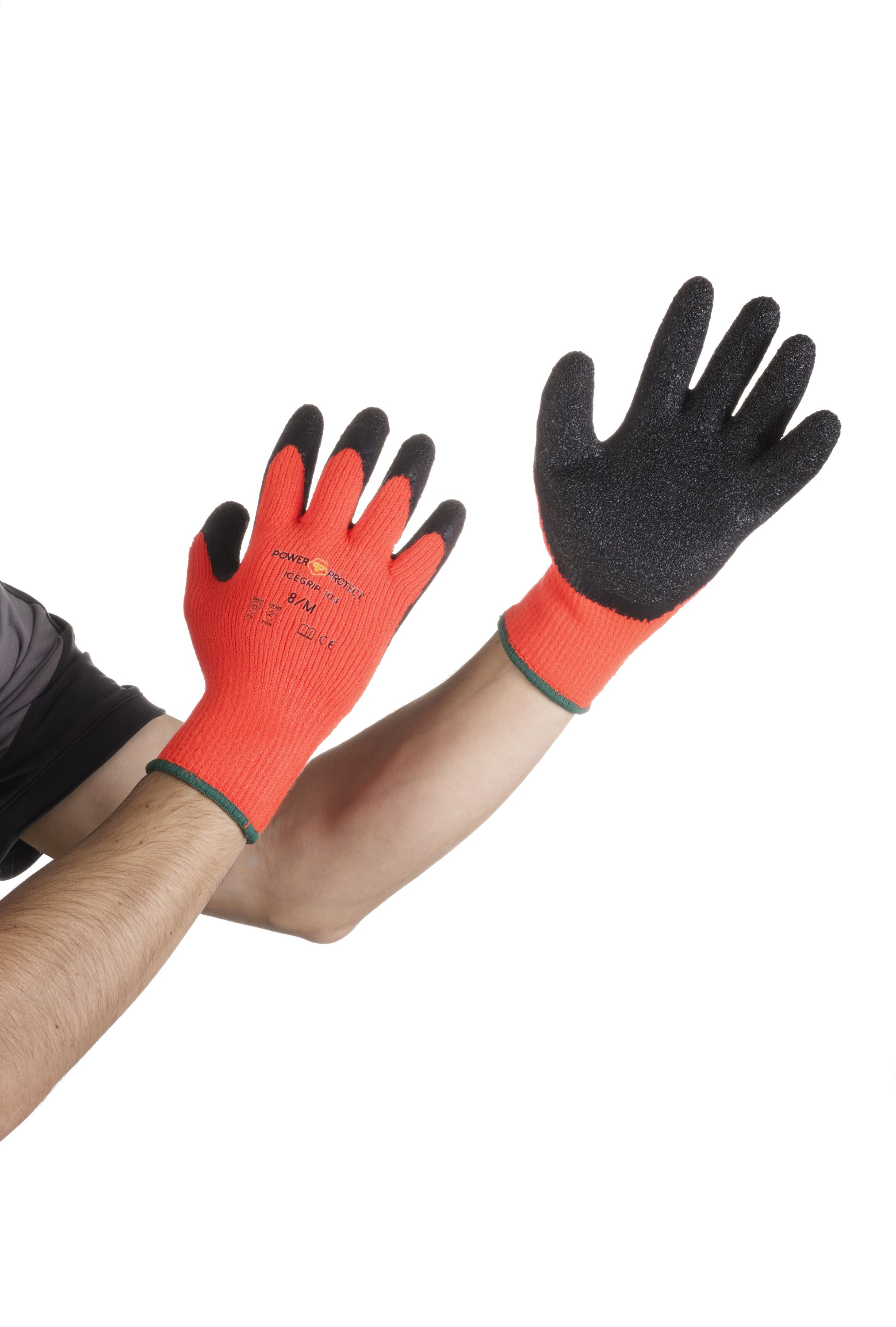 Winterhandschuh mit Latexbeschichtung orange/schwarz                             Power Protect 104 ICEGRIP