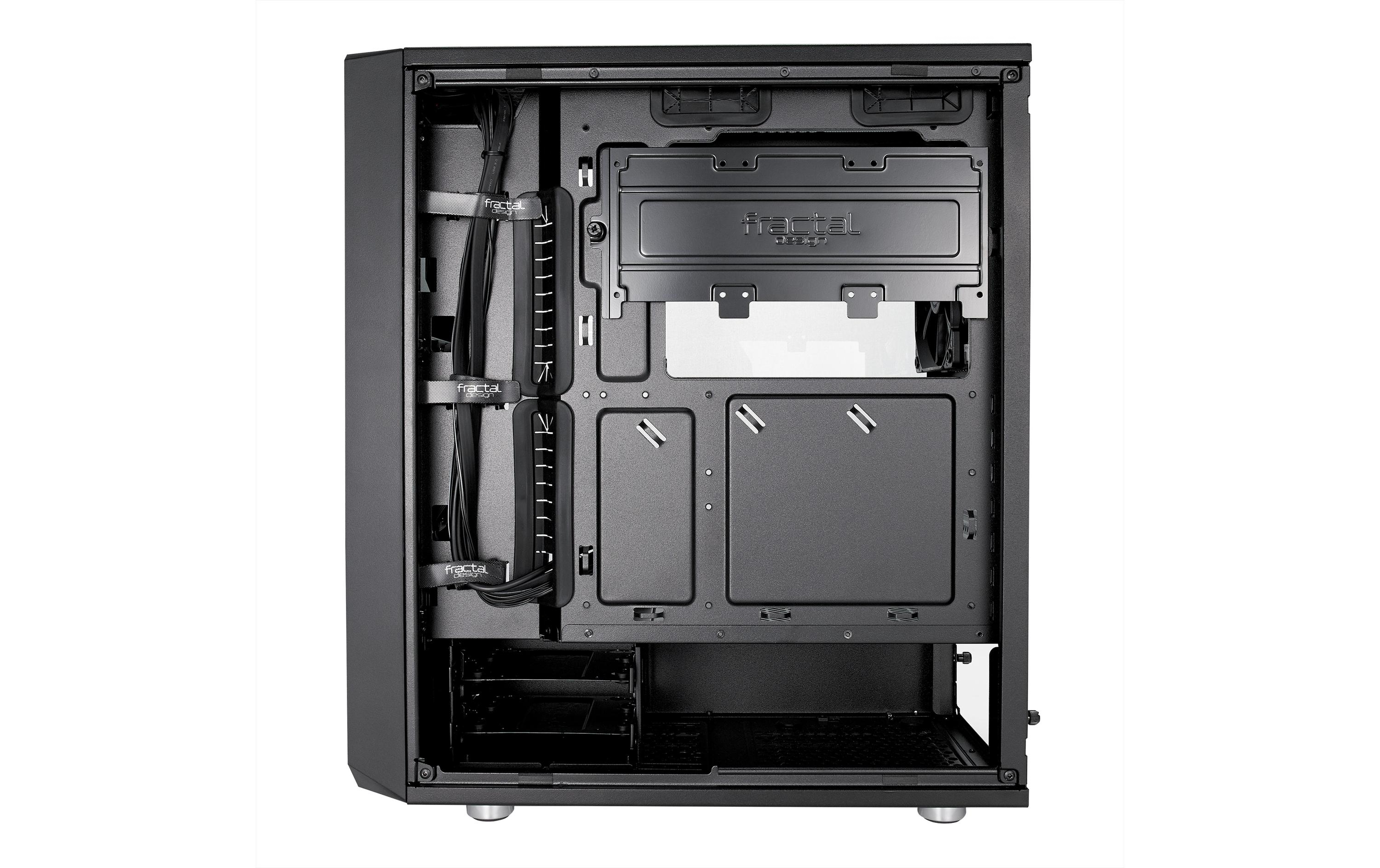 Fractal Design PC-Gehäuse Meshify C TG Schwarz, Unterstützte Mainboards: Micro-ATX, ITX, ATX, Gehäuse Bauart: Mid-Tower, Detailfarbe: Schwarz, Anzahl Lüfterplätze: 7, Sichtfenster: Ja, Netzteil vorinstalliert: Nein