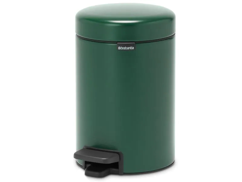 Brabantia Kosmetikeimer NewIcon 5 l, Grün, Fassungsvermögen: 5 l, Höhe: 291 mm, Anzahl Behälter: 1, Material: Stahl, Form: Rund, Farbe: Grün