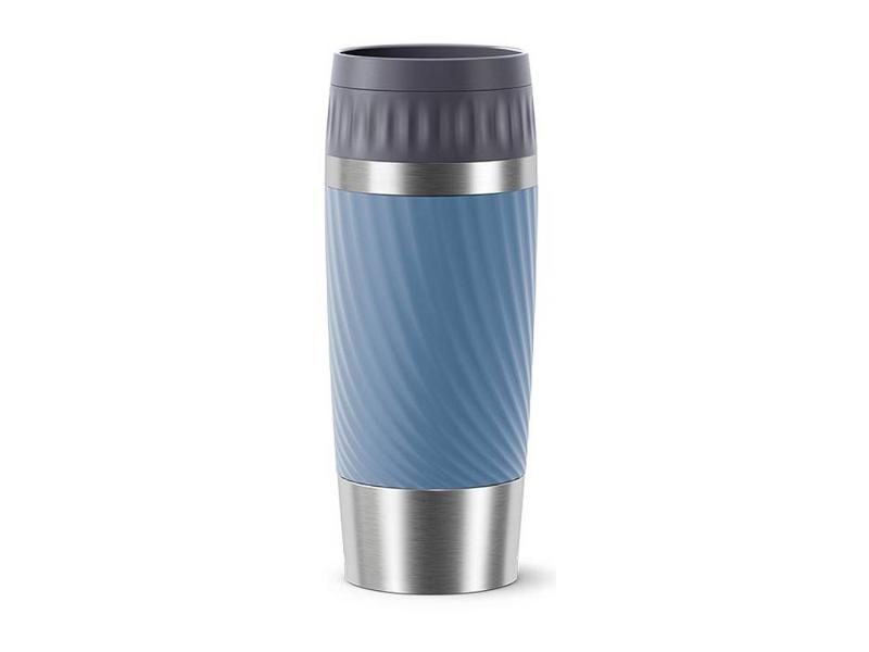 Emsa Thermobecher Travel Mug Easy Twist 360 ml, Blau, Material: Edelstahl, Griffe: Nein, Fassungsvermögen: 360 ml, Farbe: Blau