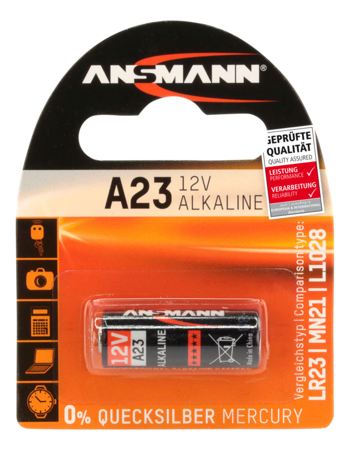 ANSMANN Alkaline-Batterie A23 / LR23 / 12 V