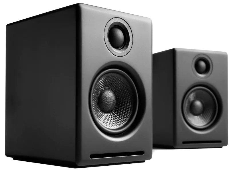 audioengine Regallautsprecher Paar A2+ Wireless Schwarz, Farbe: Schwarz, Lautsprecher Kategorie: Regallautsprecher, Nennleistung: 15 W, Aktiv Lautsprecher, Oberfläche: Matt, Bluetooth 5.0, aptX low latency, aptX, AAC, SBC