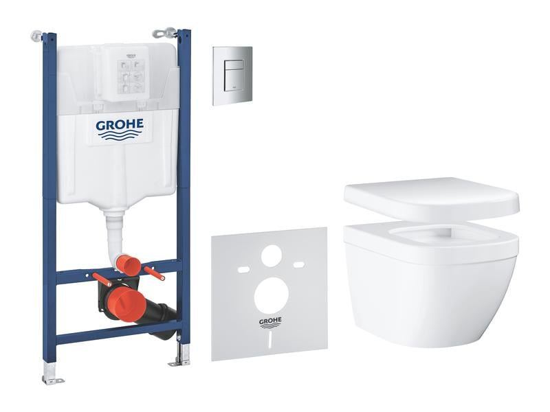 GROHE WC-Set Solido Euro Keramik 5in1 für Vorwandmontage, Material: Keramik, Montage: Vorwand, Dusch-WC: Nein