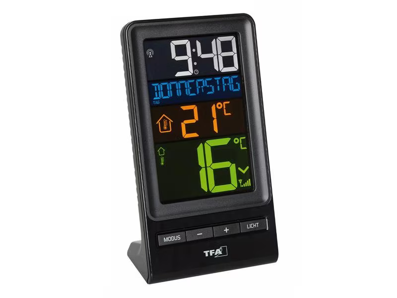 TFA Dostmann Funk-Thermometer Spira, Detailfarbe: Schwarz, Typ: Thermometer, Anwendungsbereich: Temperaturmessung