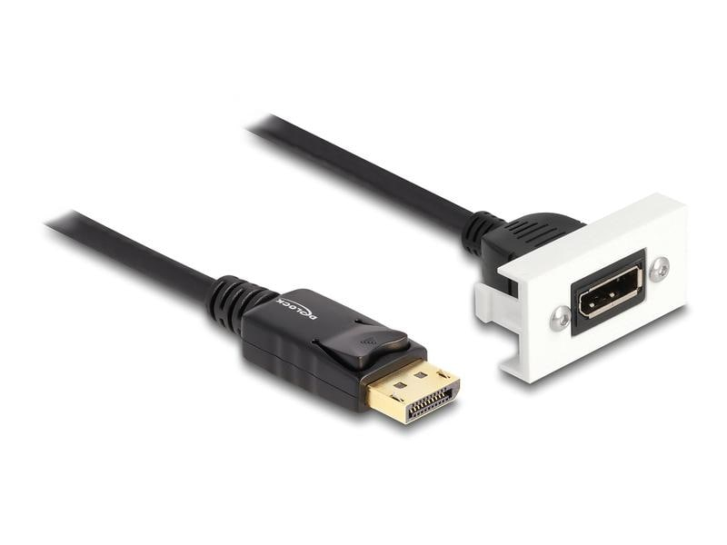 Delock Easy 45 DisplayPort 8K 30 Hz Modul mit Kabelpeitsche, Kabeltyp: Verlängerungskabel, Videoanschluss Seite A: DisplayPort, Videoanschluss Seite B: DisplayPort
